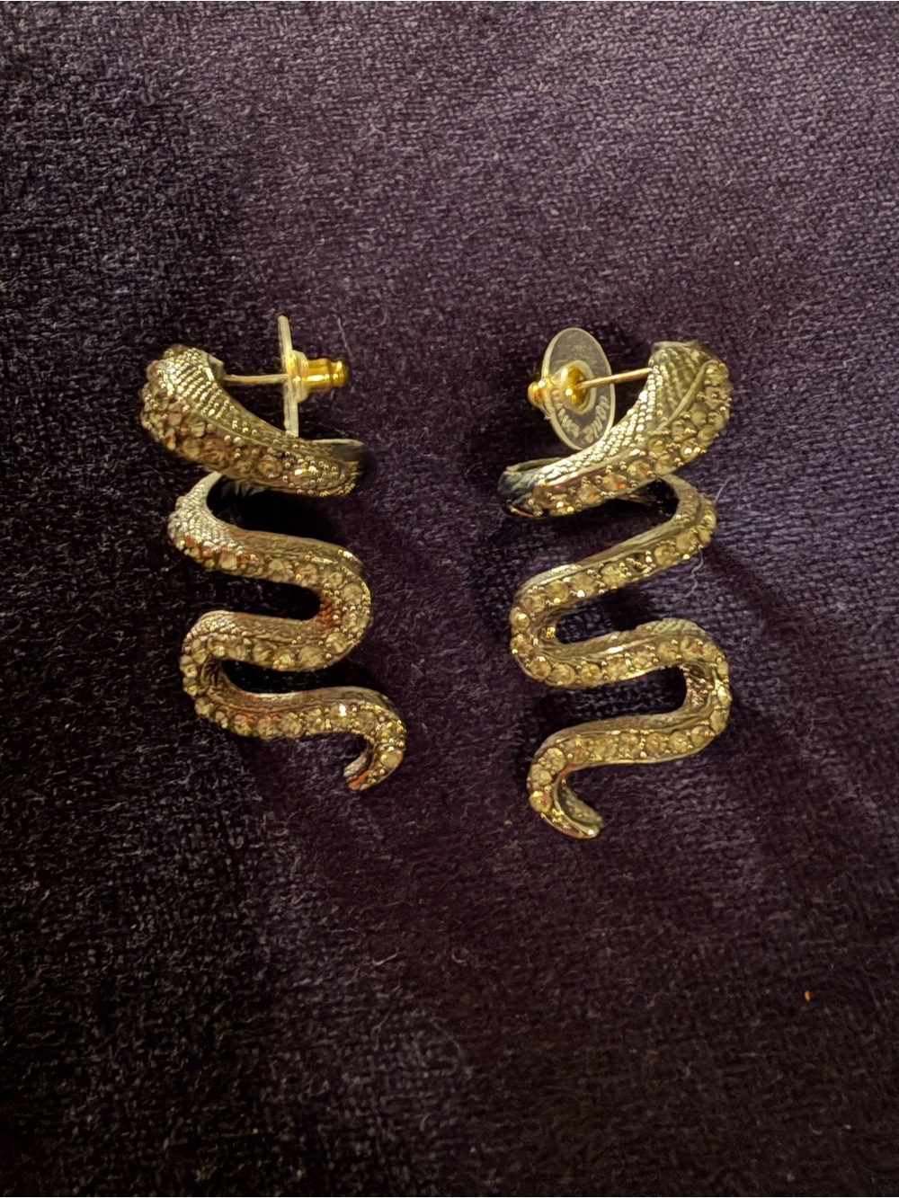 Amrita Singh Gold Snake Coil Drop Earrings